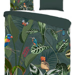 Good Morning dekbedovertrek Botanical birds - groen - Katoen