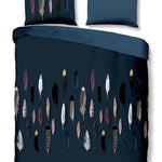 Good morning dekbedovertrek Feathers blauw - Katoen