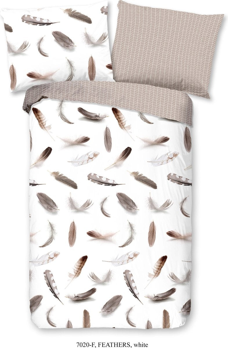 Good Morning dekbedovertrek Feathers - flanel