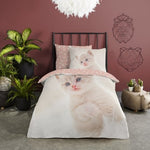 Kinderdekbedovertrek kitten cute - Katoen - 1-persoons (140x220 + 60x70 cm)