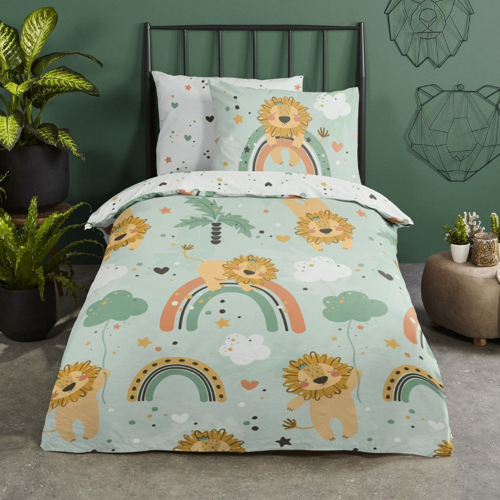 Good Morning dekbedovertrek leeuwtje - katoen - eenpersoons