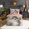 Kinderdekbedovertrek meow - flanel - 1-persoons (140x220 + 60x70 cm)