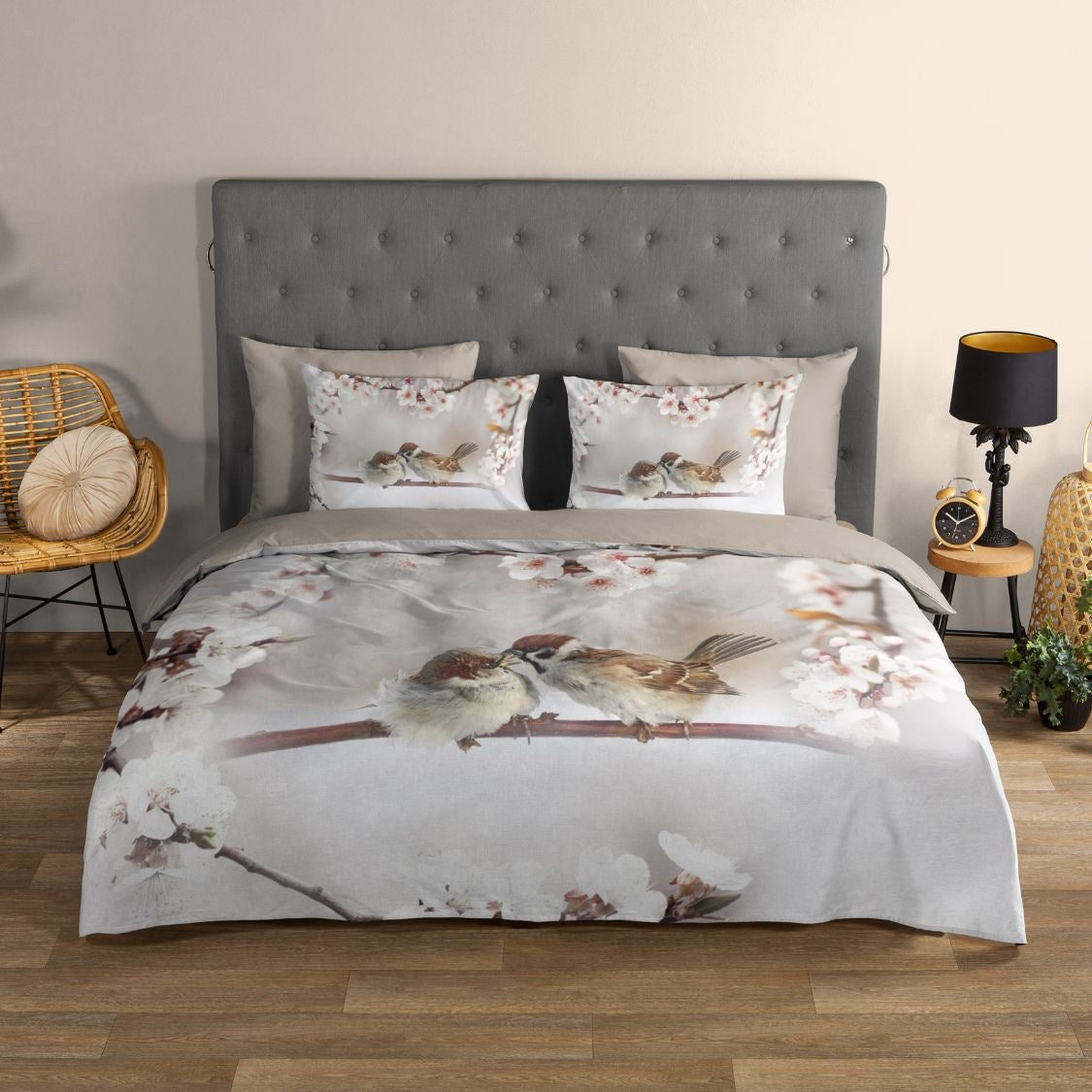 Good morning dekbedovertrek Mussen - Katoen - 2-persoons (200x220 + 2st 60x70cm)