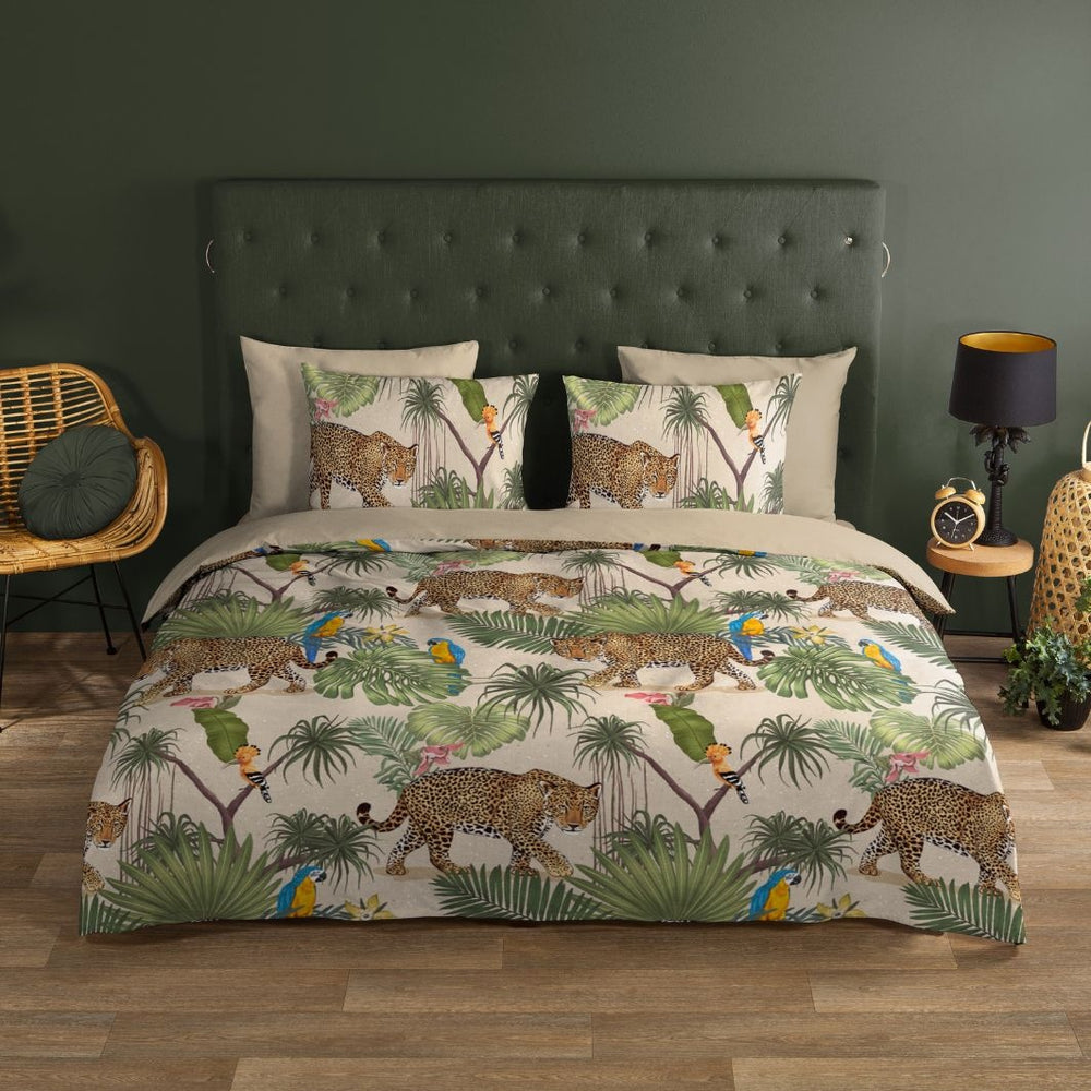 Good Morning dekbedovertrek Panter Jungle Tropical - katoen