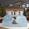 Good Morning dekbedovertrek Pinga pinguïn - lichtblauw - Flanel - Lits-jumeaux (240x220 + 2st 60x70cm)