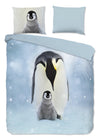 Good Morning dekbedovertrek Pinga pinguïn - lichtblauw - Flanel - Lits-jumeaux (240x220 + 2st 60x70cm)
