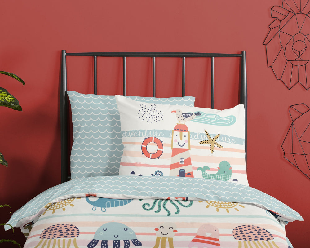 Good Morning dekbedovertrek Sea - katoen - eenpersoons