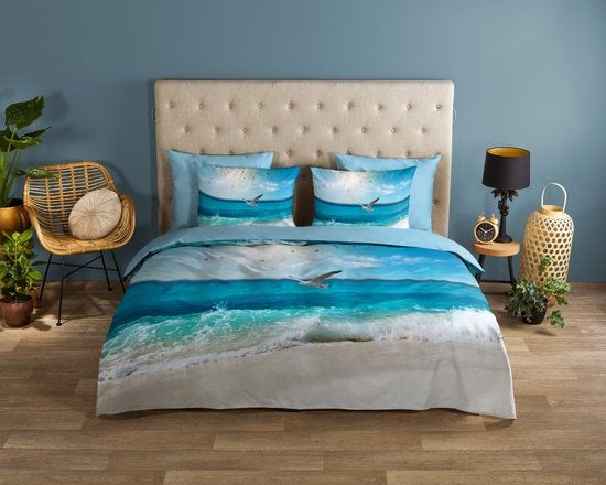 Good morning dekbedovertrek Sealife - katoen