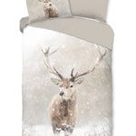 Flanel dekbedovertrek Snowydeer zand
