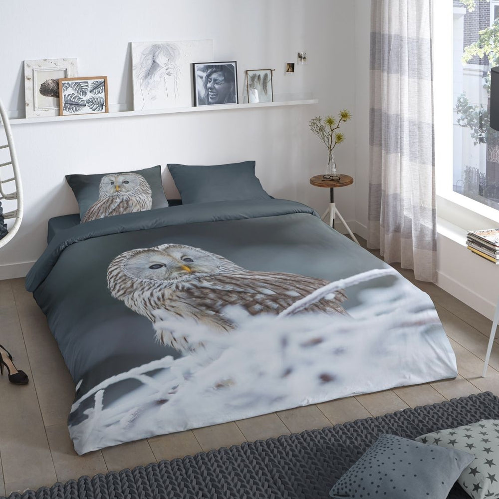 Good Morning dekbedovertrek Uil - katoen