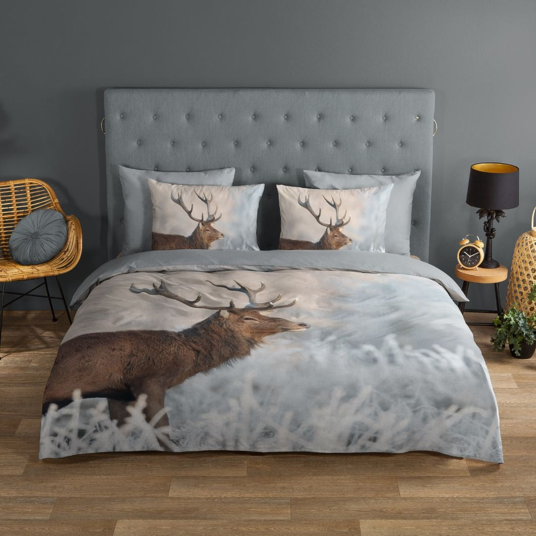 Good Morning dekbedovertrek Wess edelhert - Katoen