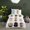Kinderdekbedovertrek Young animals - Katoen - 1-persoons (140x220 + 60x70 cm)