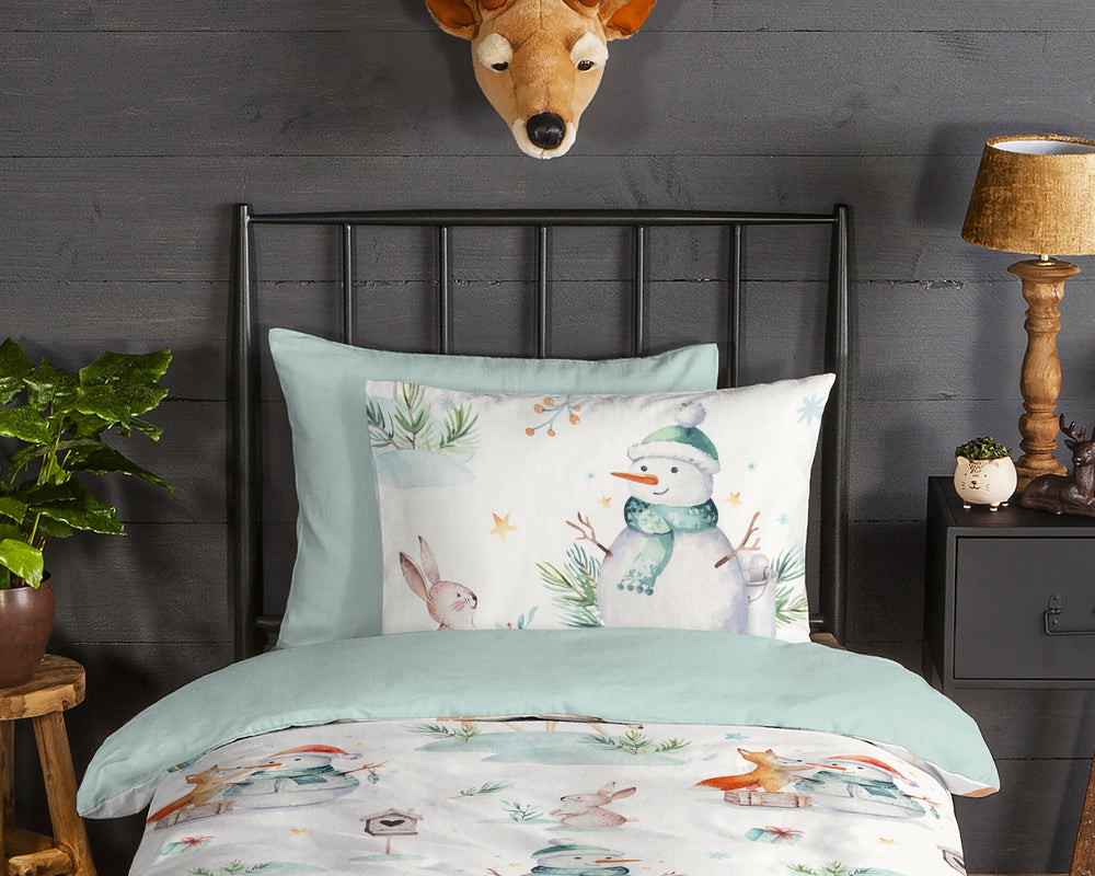 Good Morning dekbedovertrek  Magic winter - flanel - 1-persoons (140x220 + 60x70 cm)