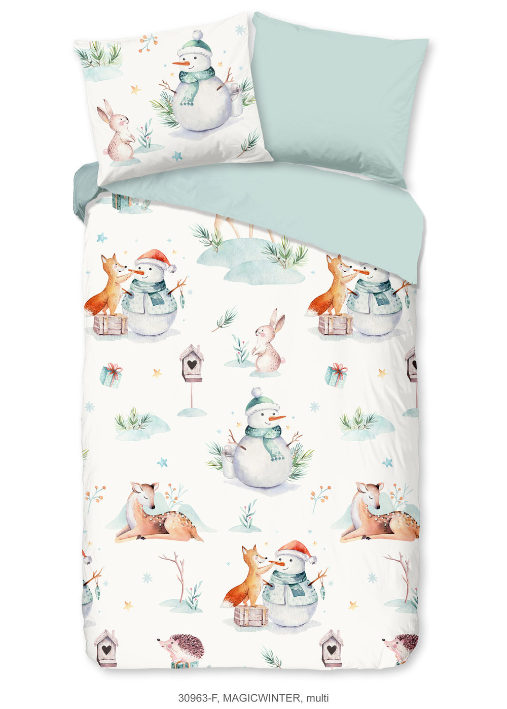 Good Morning dekbedovertrek  Magic winter - flanel - 1-persoons (140x220 + 60x70 cm)