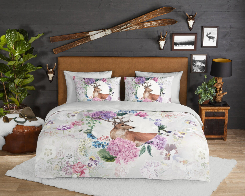 Good morning dekbedovertrek Vedet hert - flanel