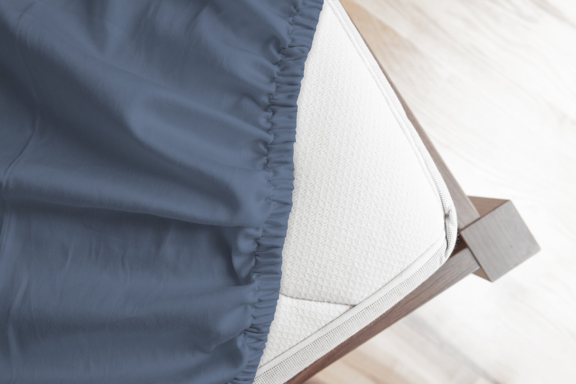 Good Morning hoeslaken - flanel - blauw