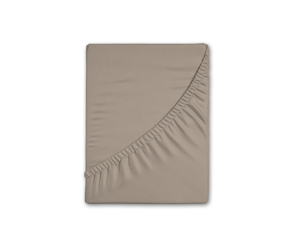 Hoeslaken - flanel - taupe