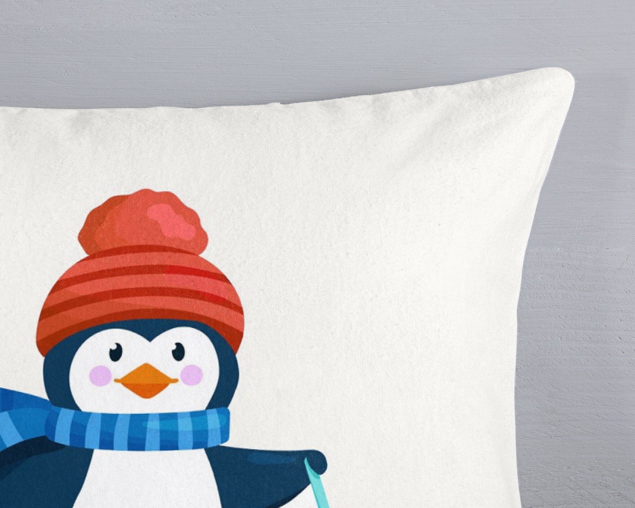 Kinderdekbedovertrek Pinguïns - blauw - Flanel - 1-persoons (140x220 + 60x70 cm)