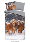 Good Morning kinderdekbedovertrek pony's - flanel