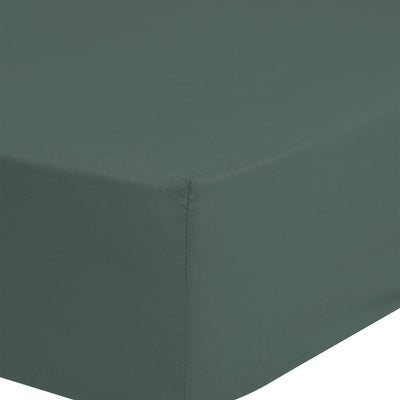 Hoeslaken - katoen  - olijfgroen