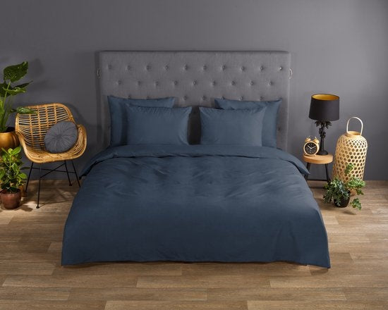 Good morning dekbedovertrek uni - denim blauw - Katoen