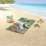 Strandlaken Dino's - handdoek 75x150 cm
