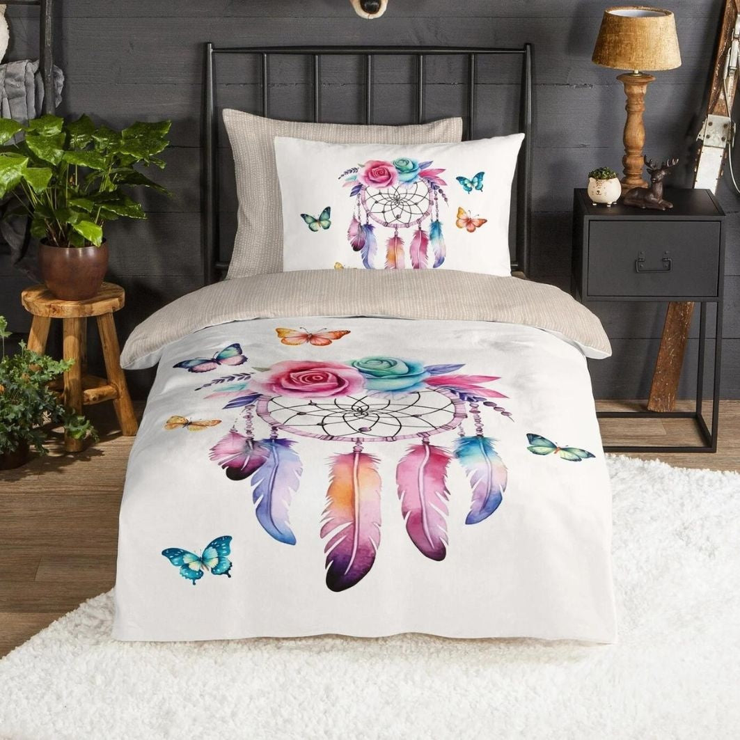 Good morning dekbedovertrek Catchy - Flanel - 1-persoons (140x220 + 60x70 cm)