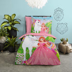 Kinderdekbedovertrek Fairytale  - Katoen - 1-persoons (140x220  + 60x70 cm)