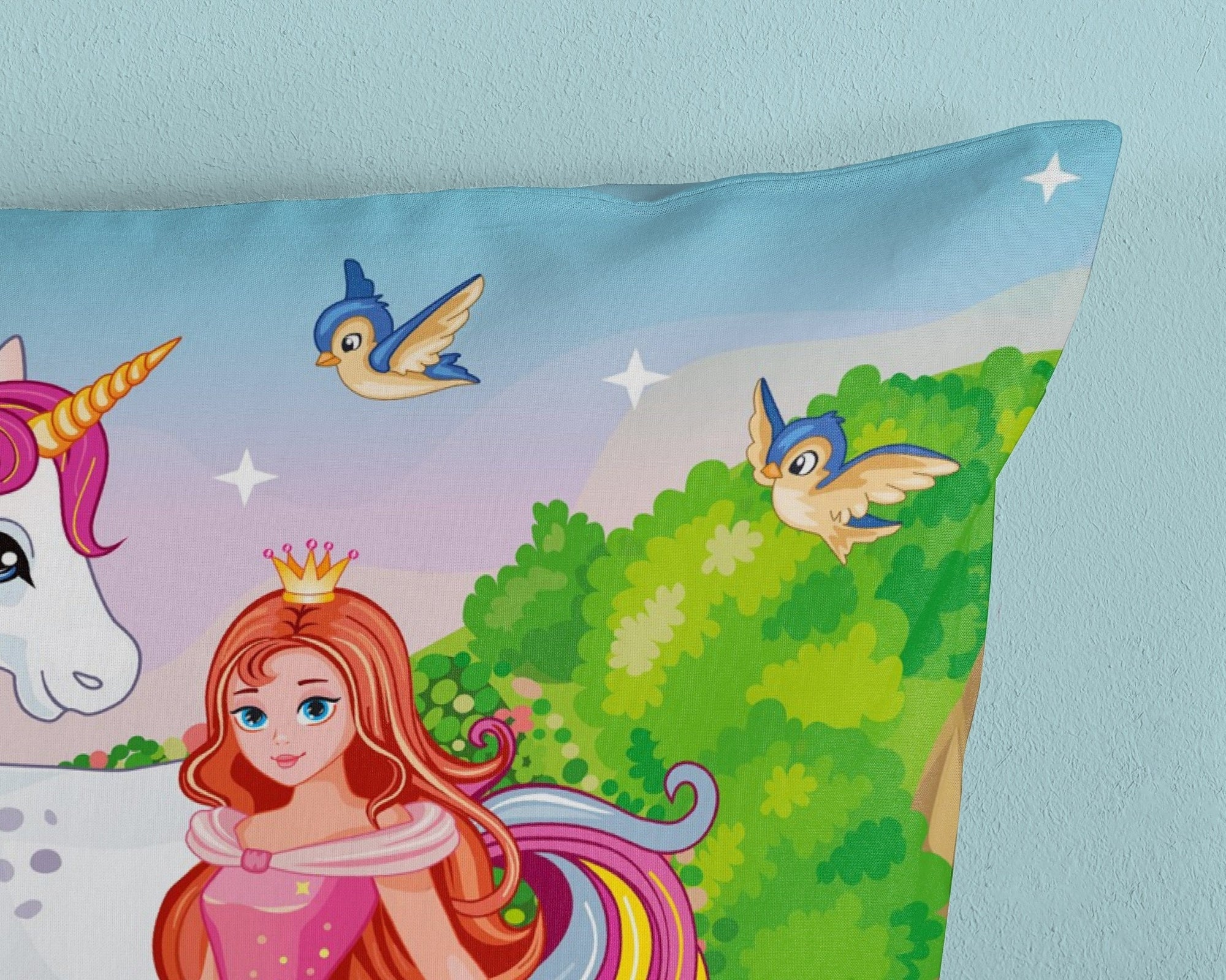 Kinderdekbedovertrek Fairytale  - Katoen - 1-persoons (140x220  + 60x70 cm)