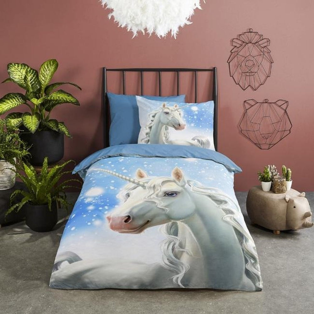 Good Morning dekbedovertrek Freeze - flanel - 1-persoons (140x220 + 60x70 cm)