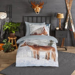 Kinderdekbedovertrek Scarlet - Flanel - 1-persoons (140x220 + 60x70 cm)