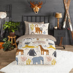 Kinderdekbedovertrek Jungle - Flanel - 1-persoons (140x220 + 60x70 cm)