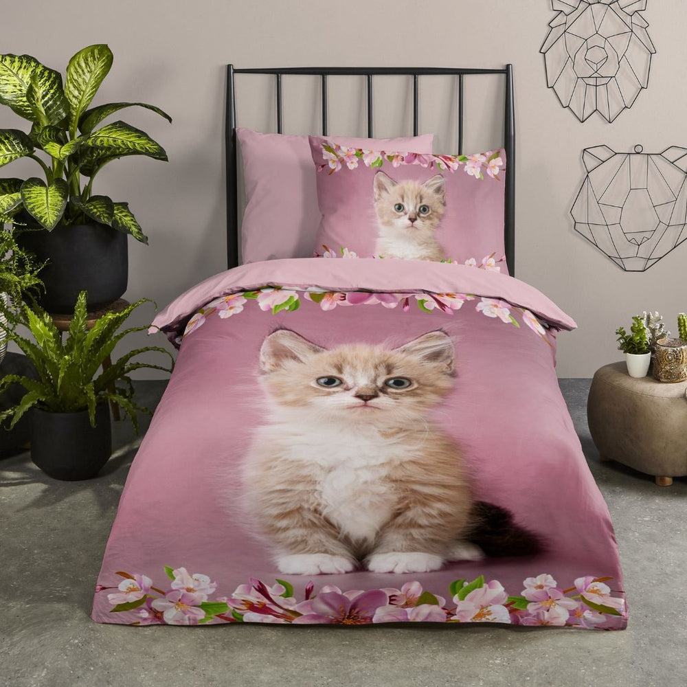 Good Morning dekbedovertrek kitten Look - katoen - eenpersoons