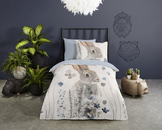 Good morning dekbedovertrek Konijn Ravi - katoen - eenpersoons