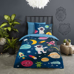 Kinderdekbedovertrek Planets - Microvezel - 1-persoons (140x220 + 60x70 cm)
