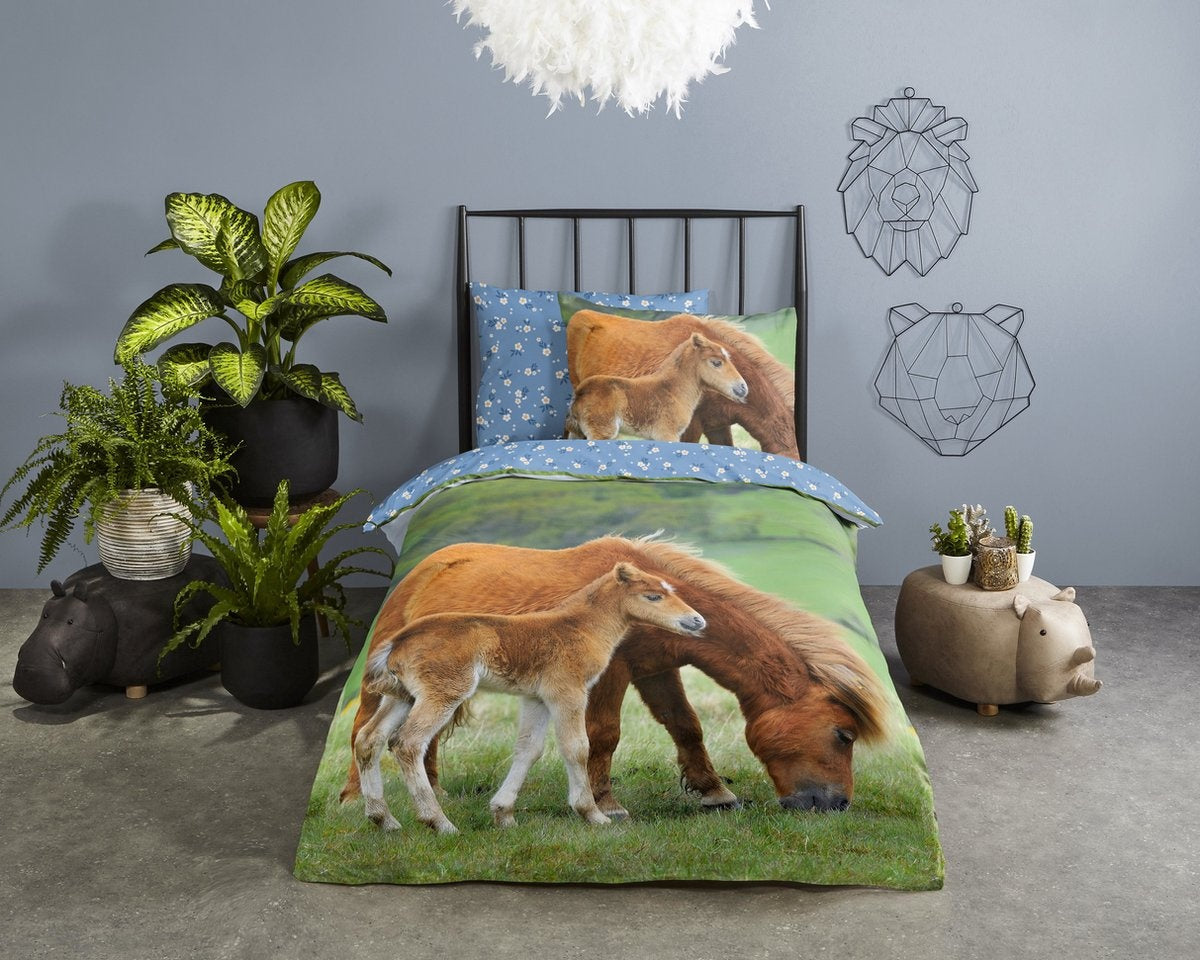 Kinderdekbedovertrek Regine - Katoen - 1-persoons (140x220 + 60x70 cm)