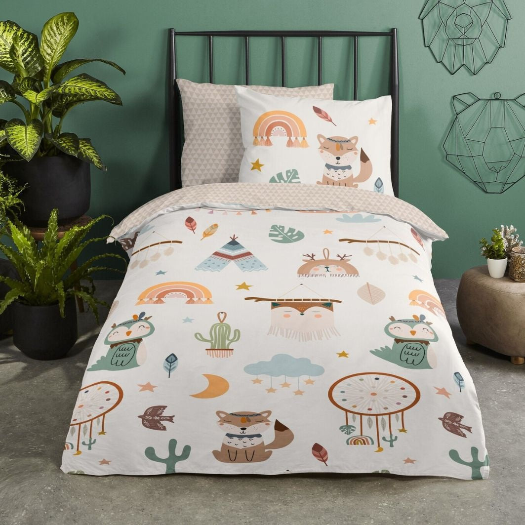 Kinderdekbedovertrek Remi - Katoen - 1-persoons (140x220 + 60x70 cm)