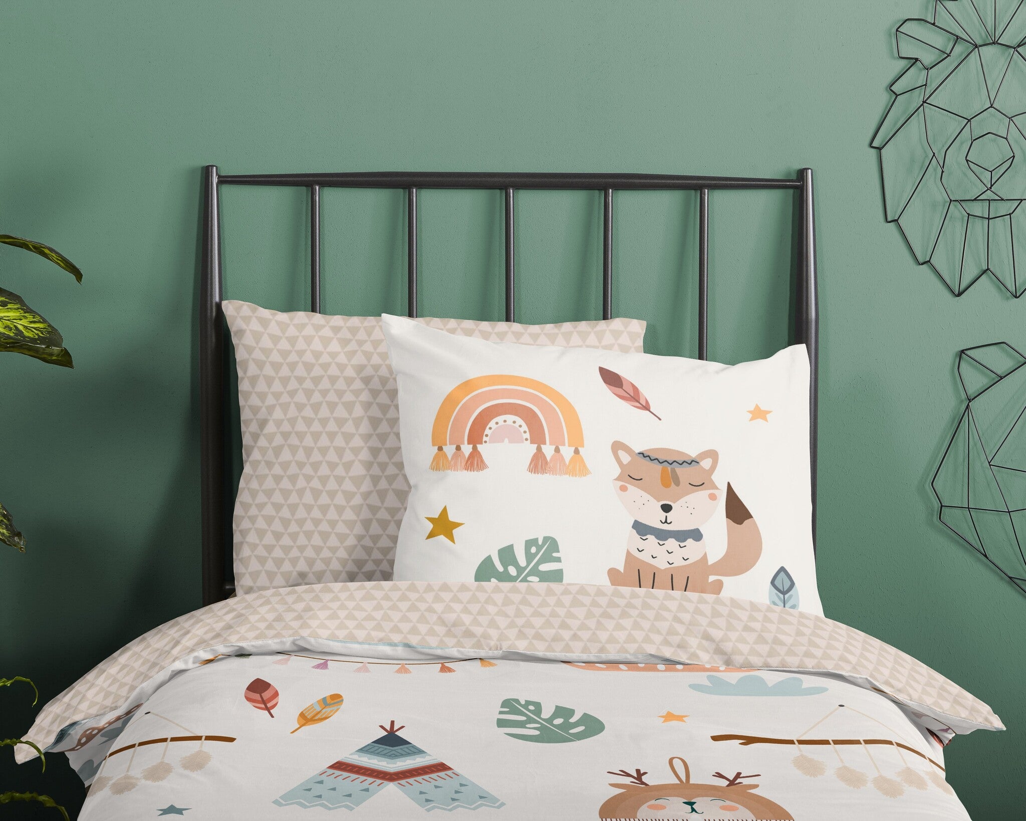Kinderdekbedovertrek Remi - Katoen - 1-persoons (140x220 + 60x70 cm)