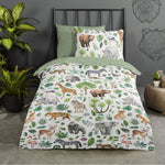 Kinderdekbedovertrek Samba jungle - Katoen - 1-persoons (140x220 + 60x70 cm)