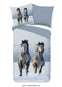 Good morning  kinderdekbedovertrek snow horses paarden - flanel