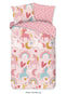 Good Morning dekbedovertrek Unicorn pink - Flanel - 1-persoons (140x220  + 60x70 cm)