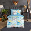 Kinderdekbedovertrek Unicorn prinses - Flanel - 1-persoons (140x220  + 60x70 cm)