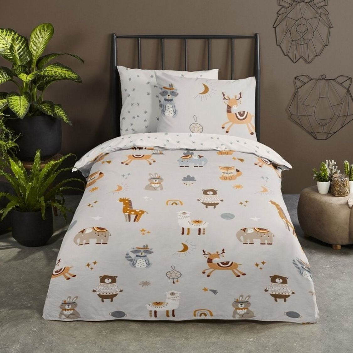 Kinderdekbedovertrek Woody - Katoen - 1-persoons (140x220 + 60x70 cm)