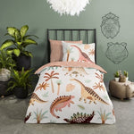 Good Morning ledikant dekbedovertrek Dino - Katoen - 100x135 + 40x60  cm