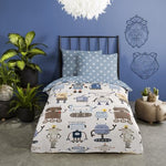 Good Morning ledikant dekbedovertrek Robo - katoen - 100x135 + 40x60 cm