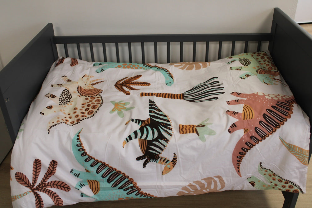 Good Morning dekbedovertrek Dino - katoen - ledikant