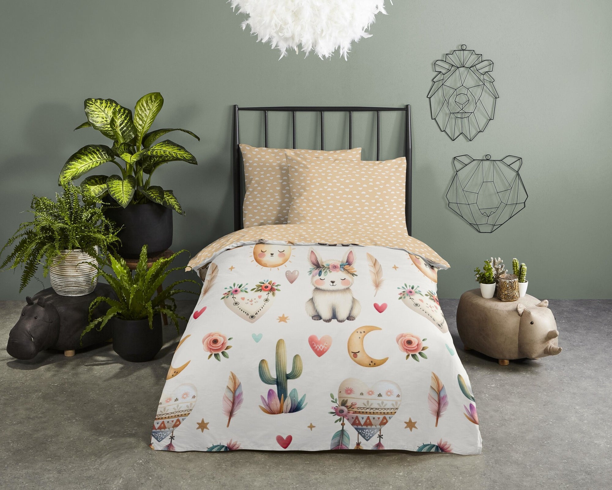 Good morning peuter dekbedovertrek Luz - katoen - juniorbed (120x150 + 60x70 cm)