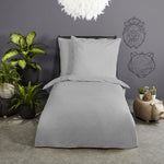 Good Morning babydekbedovertrek Uni - grijs - katoen - ledikant (100x135 + 40x60 cm)