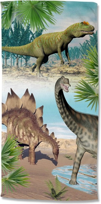 Strandlaken Dino's - handdoek 75x150 cm