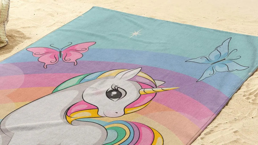 Strandlaken Unicorn Dash - handdoek 75x150 cm